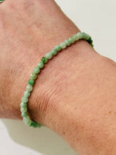 Load image into Gallery viewer, Natural Burma Jade Jadeite 4mm Faceted Crystal Stretch Gemstone Bracelet