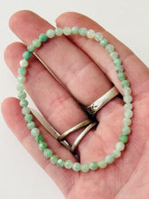 Load image into Gallery viewer, Natural Burma Jade Jadeite 4mm Faceted Crystal Stretch Gemstone Bracelet